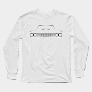 Chevrolet Chevelle Super Sport classic car outline graphic (black) Long Sleeve T-Shirt